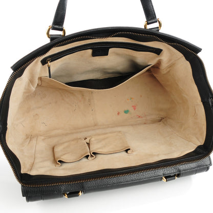 Gucci Pebbled Calfskin Medium 1973 Top Handle Satchel Black 5 of 8