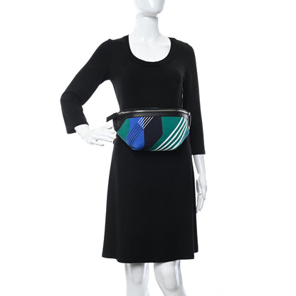 Hermes Dynamo Technical Canvas Allegretto Calfskin Cityslide Belt Bag PM Bleu Zellige Vert Vertigo Black 2 of 10