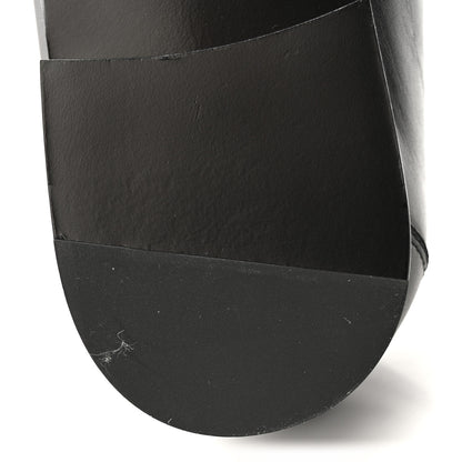 Hermes Calfskin Womens Destin Loafers 38.5 Black 10 of 12