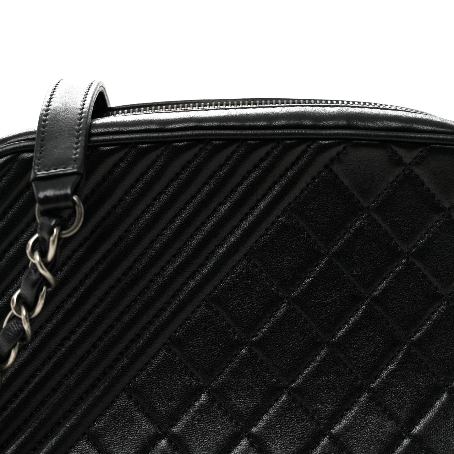 Lambskin Small Coco Boy Camera Case Black