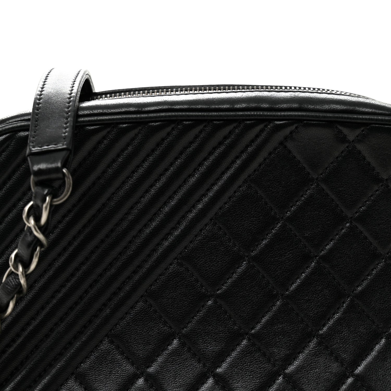 Chanel Lambskin Small Coco Boy Camera Case Black 8 of 11