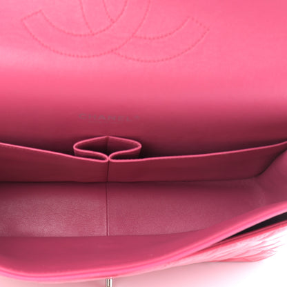Chanel Patent Calfskin Quilted Maxi Double Flap Fuchsia 4 of 9