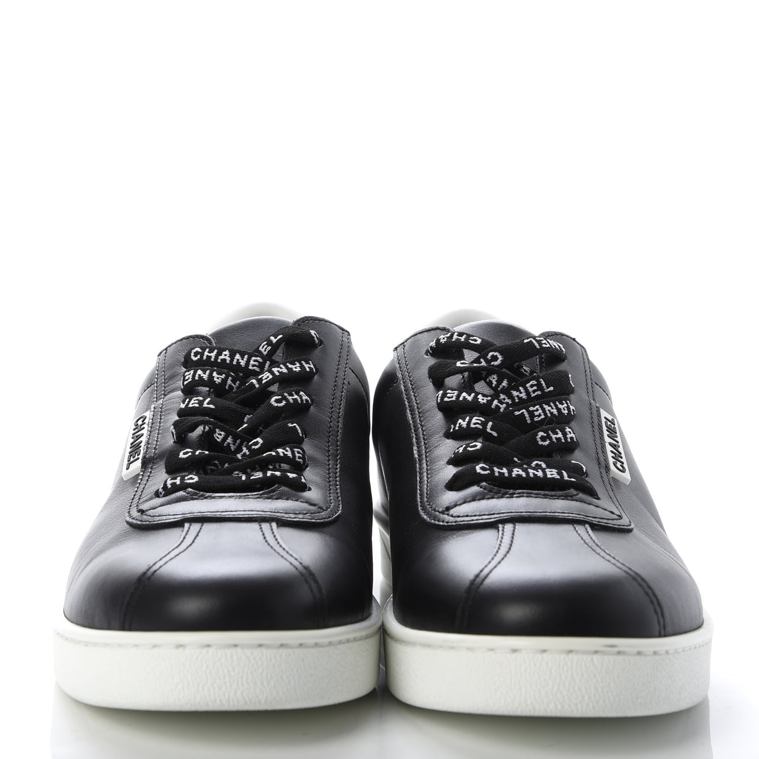 Chanel Calfskin CC Womens Sneakers 40.5 Black 2 of 10
