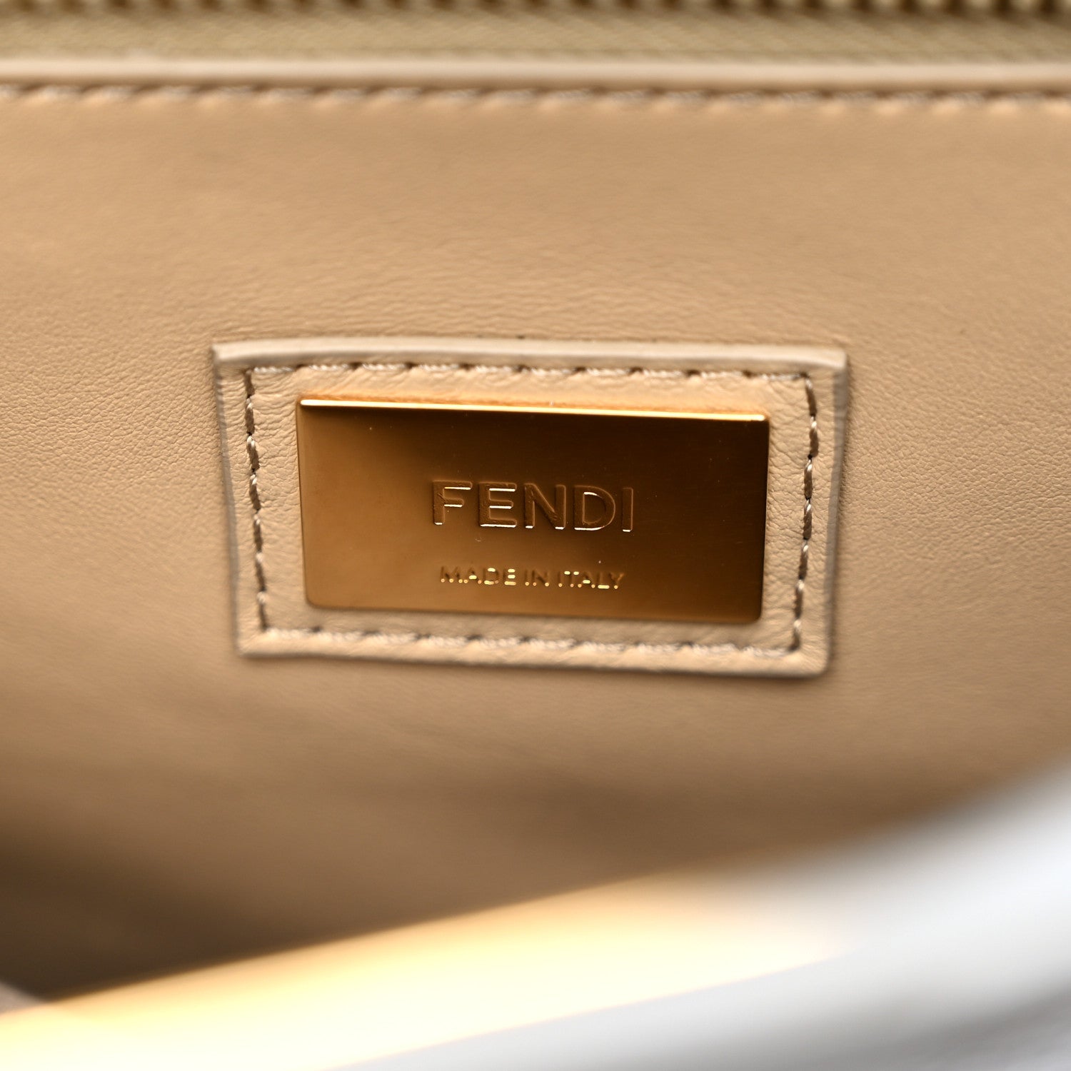 Fendi Vitello Seta Shiny Nappa Medium Peekaboo Iconic Satchel Ardesia Amido 6 of 11