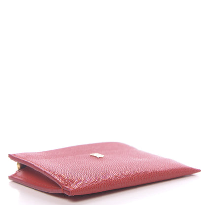 Burberry Calfskin Panola Coin Case Card Holder Bright Red 4 of 7