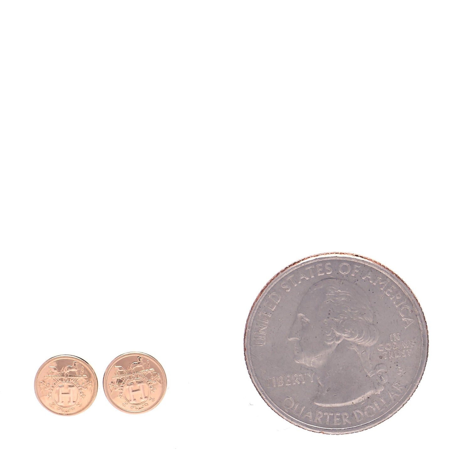 18K Rose Gold TPM Ex-Libris Stud Earrings