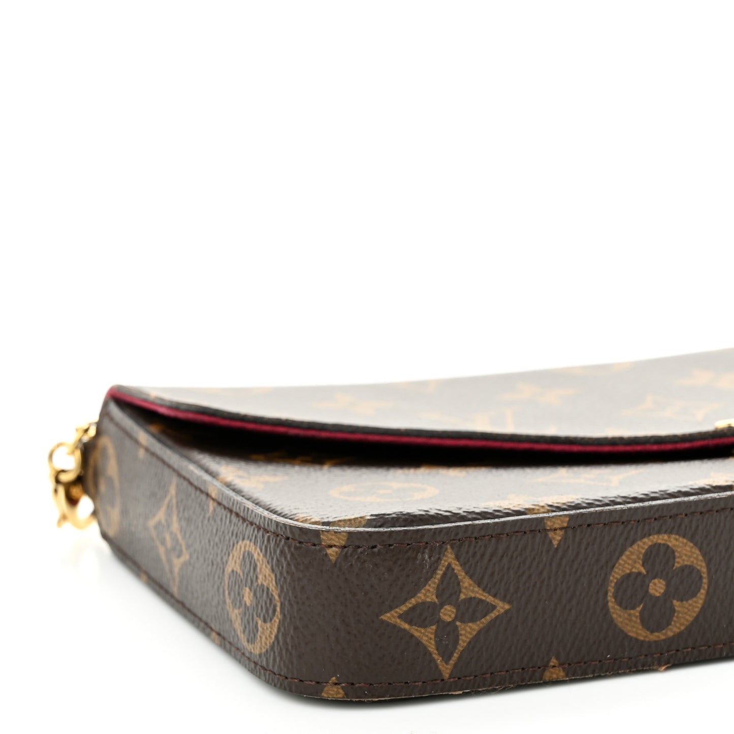 Monogram Pochette Felicie Chain Wallet Fuchsia