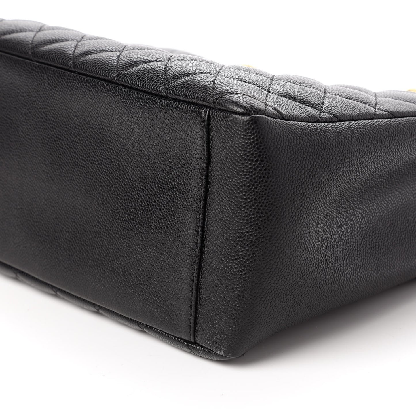 Caviar Quilted Grand Shopping Tote GST Black