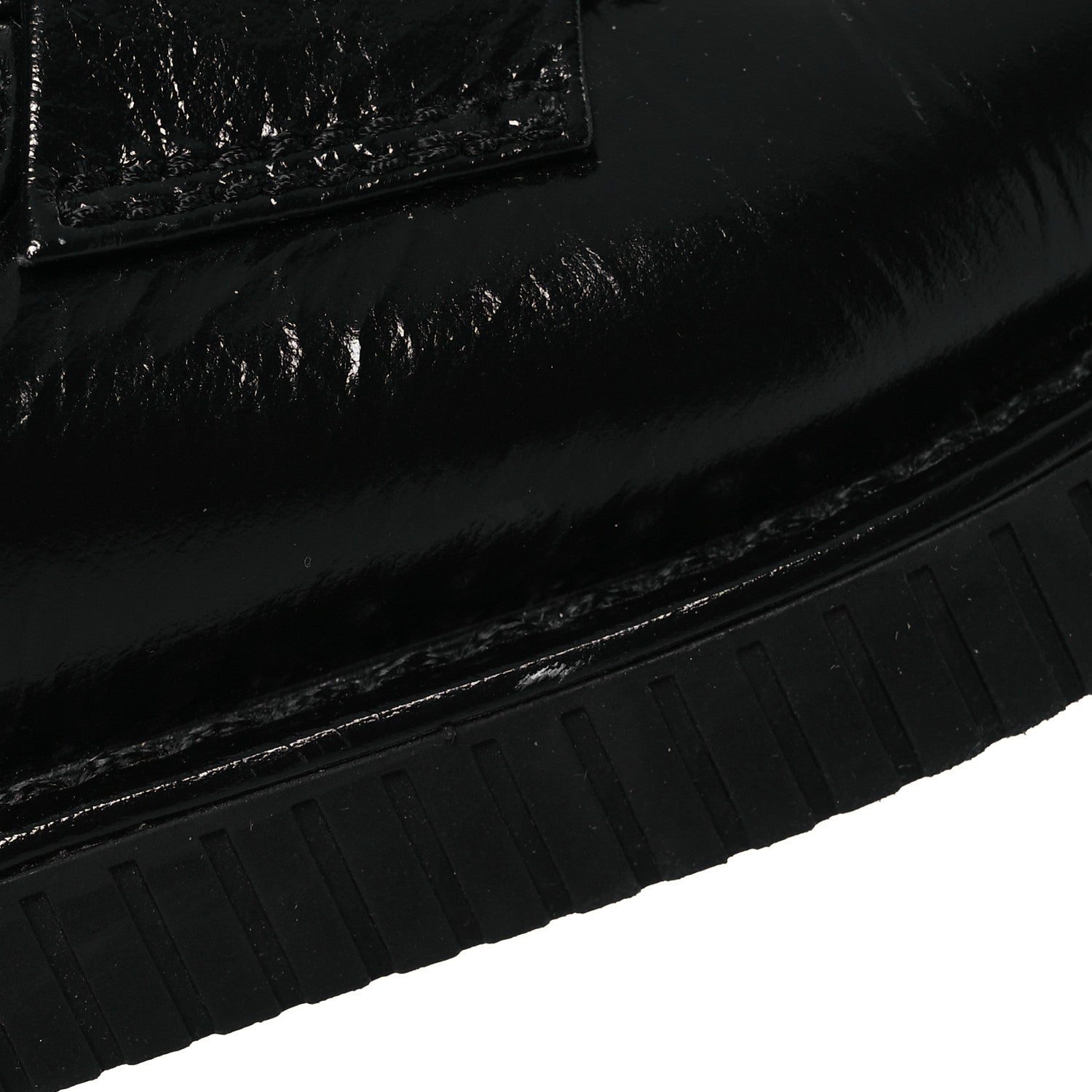 Chanel Shiny Crumpled Calfskin CC Mocassin Loafers 39 Black 11 of 11