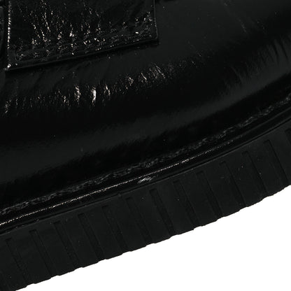 Chanel Shiny Crumpled Calfskin CC Mocassin Loafers 39 Black 11 of 11