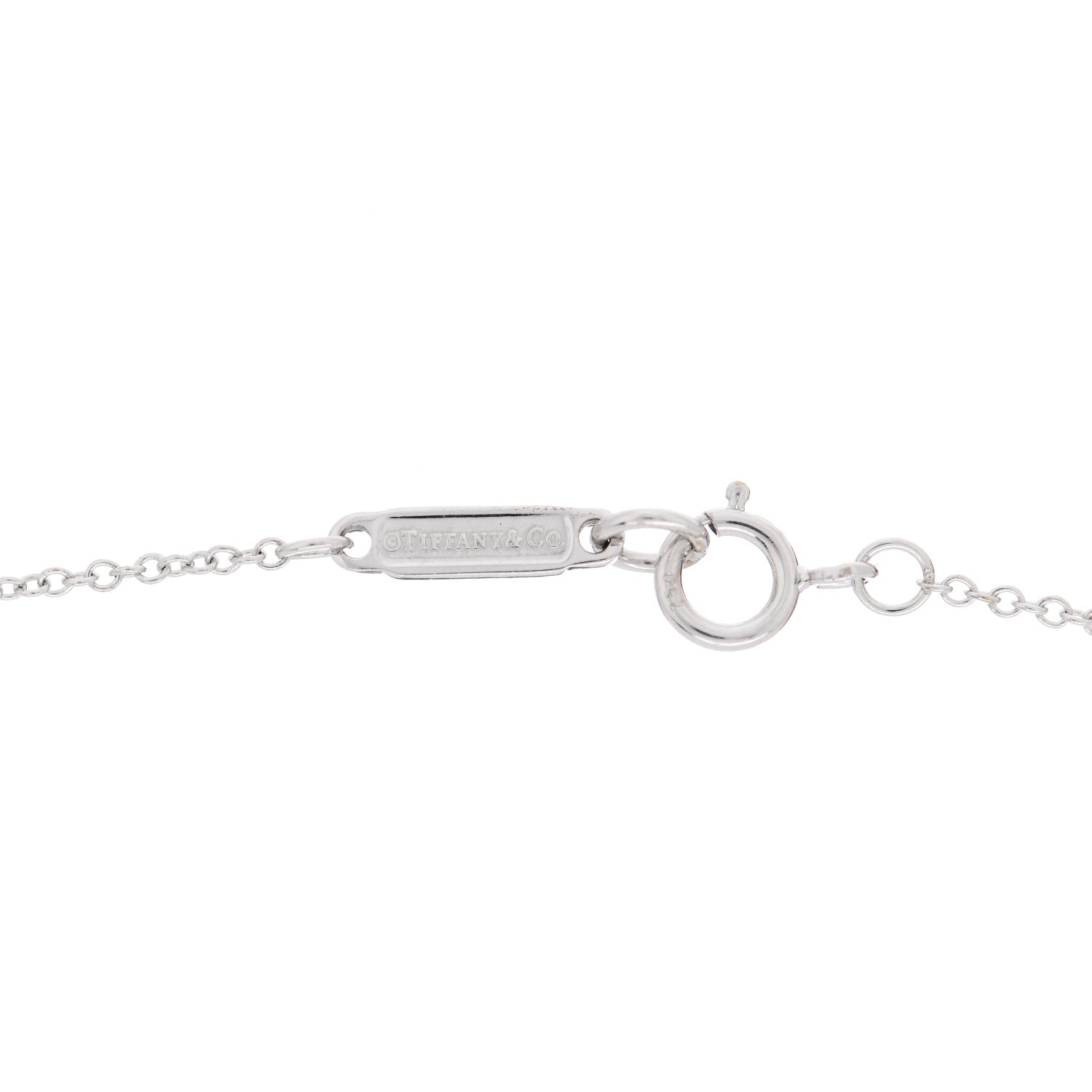 Tiffany 18K White Gold Diamond Small Atlas Open Pave Pendant Necklace 4 of 5