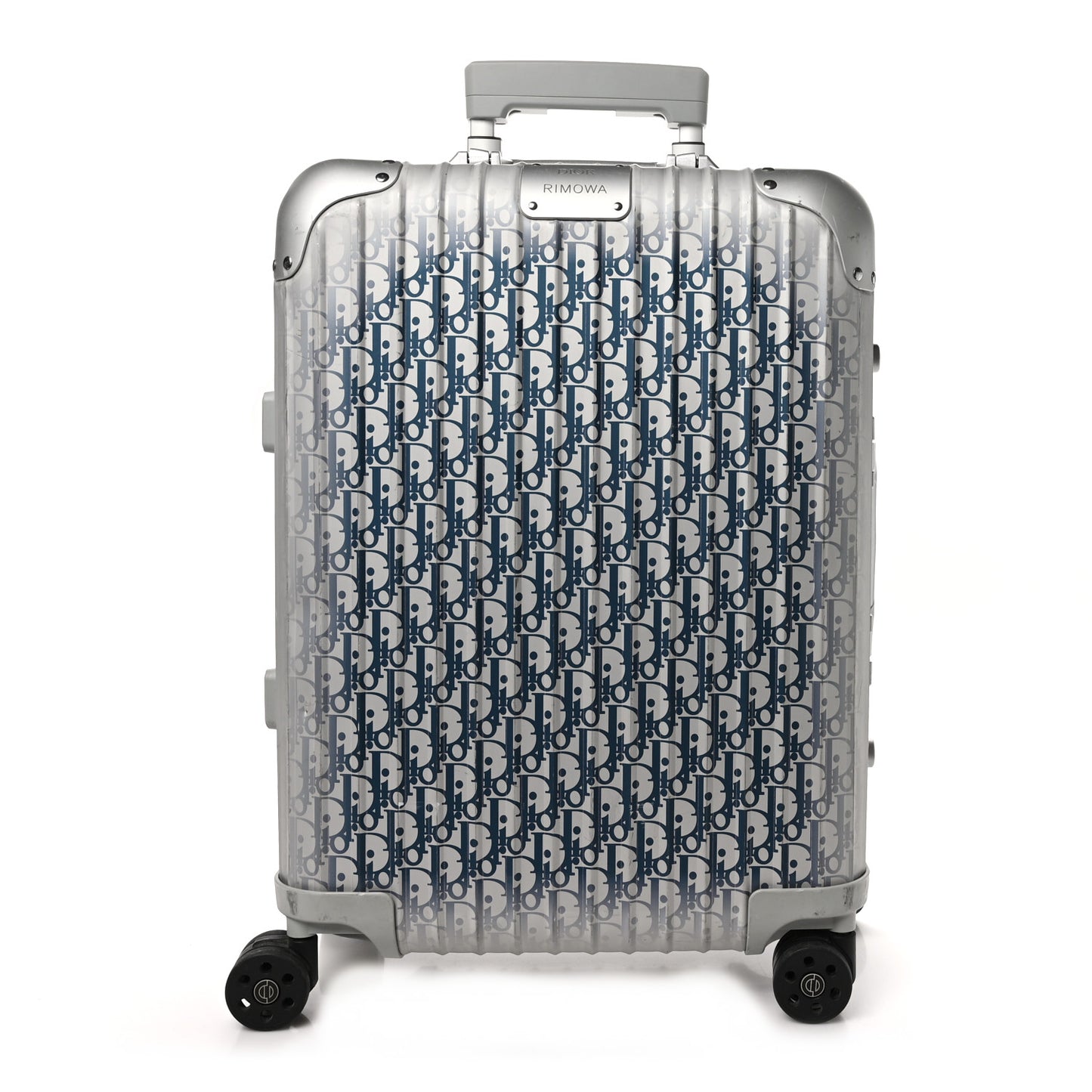 X RIMOWA Aluminum Gradient Carry On Luggage Blue Multi