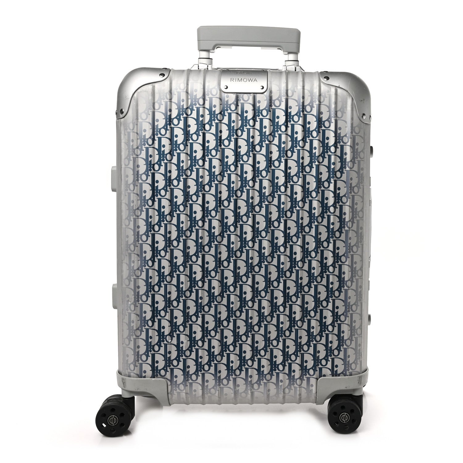 Christian Dior X RIMOWA Aluminum Gradient Carry On Luggage Blue Multi 1 of 10
