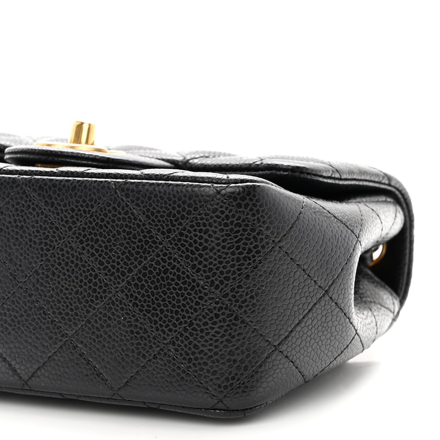 Caviar Quilted Mini Square Flap Black