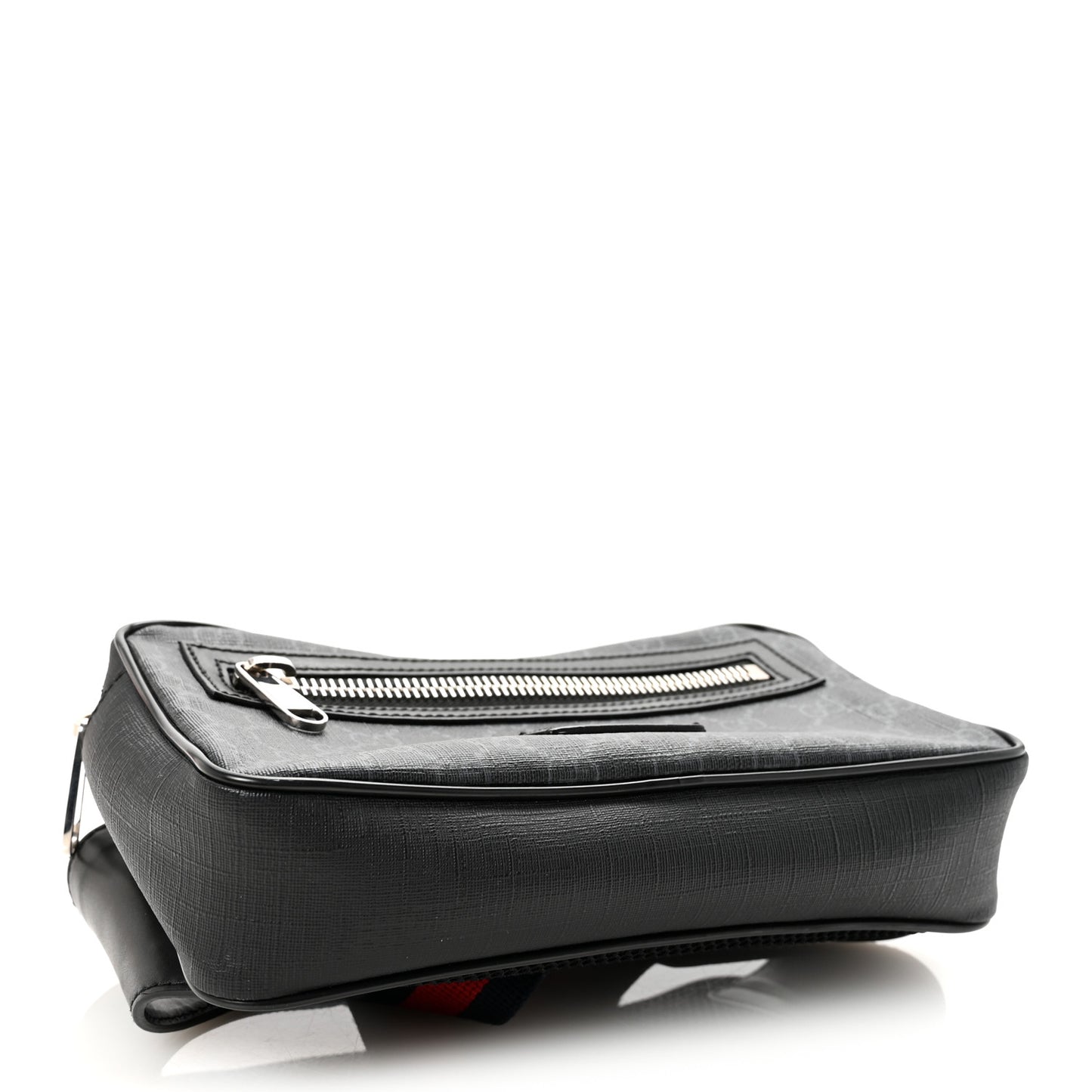 Soft GG Supreme Monogram Web Belt Bag Black Grey