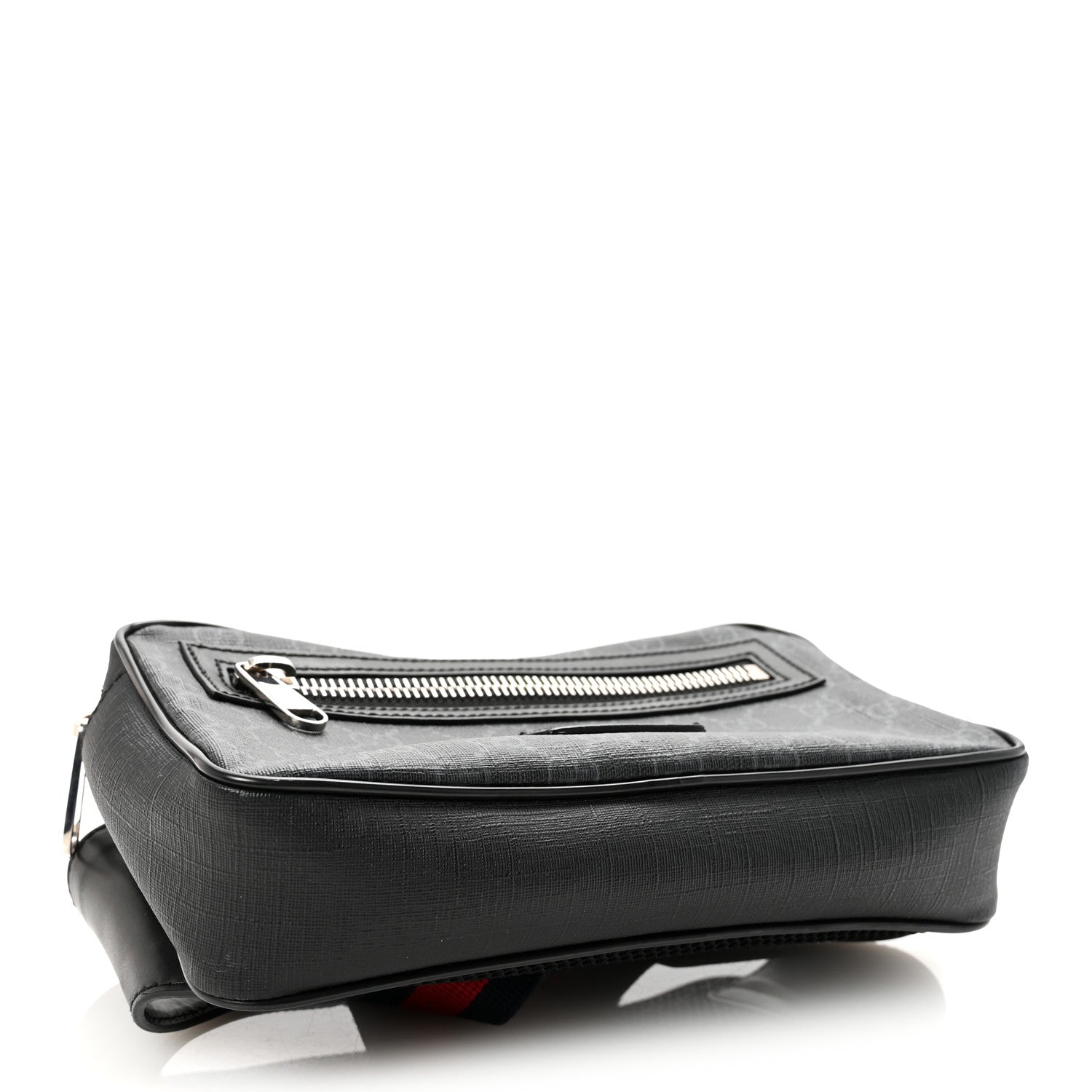 Gucci Soft GG Supreme Monogram Web Belt Bag Black Grey 4 of 12