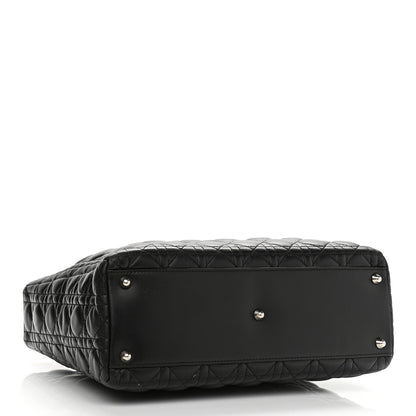 Christian Dior Lambskin Cannage Large Lady Dior Black 4 of 11