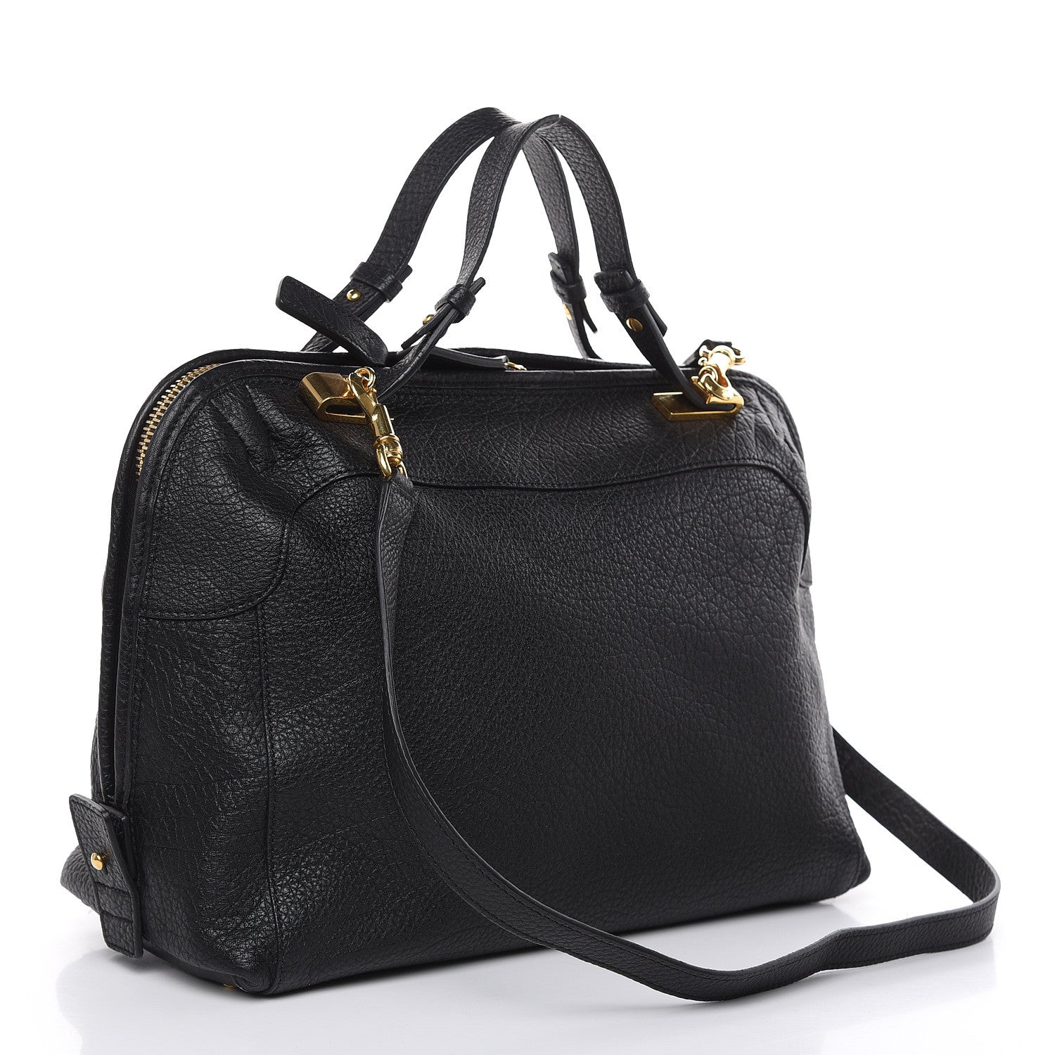Chloe Grained Calfskin Brooke Satchel Black 3 of 10