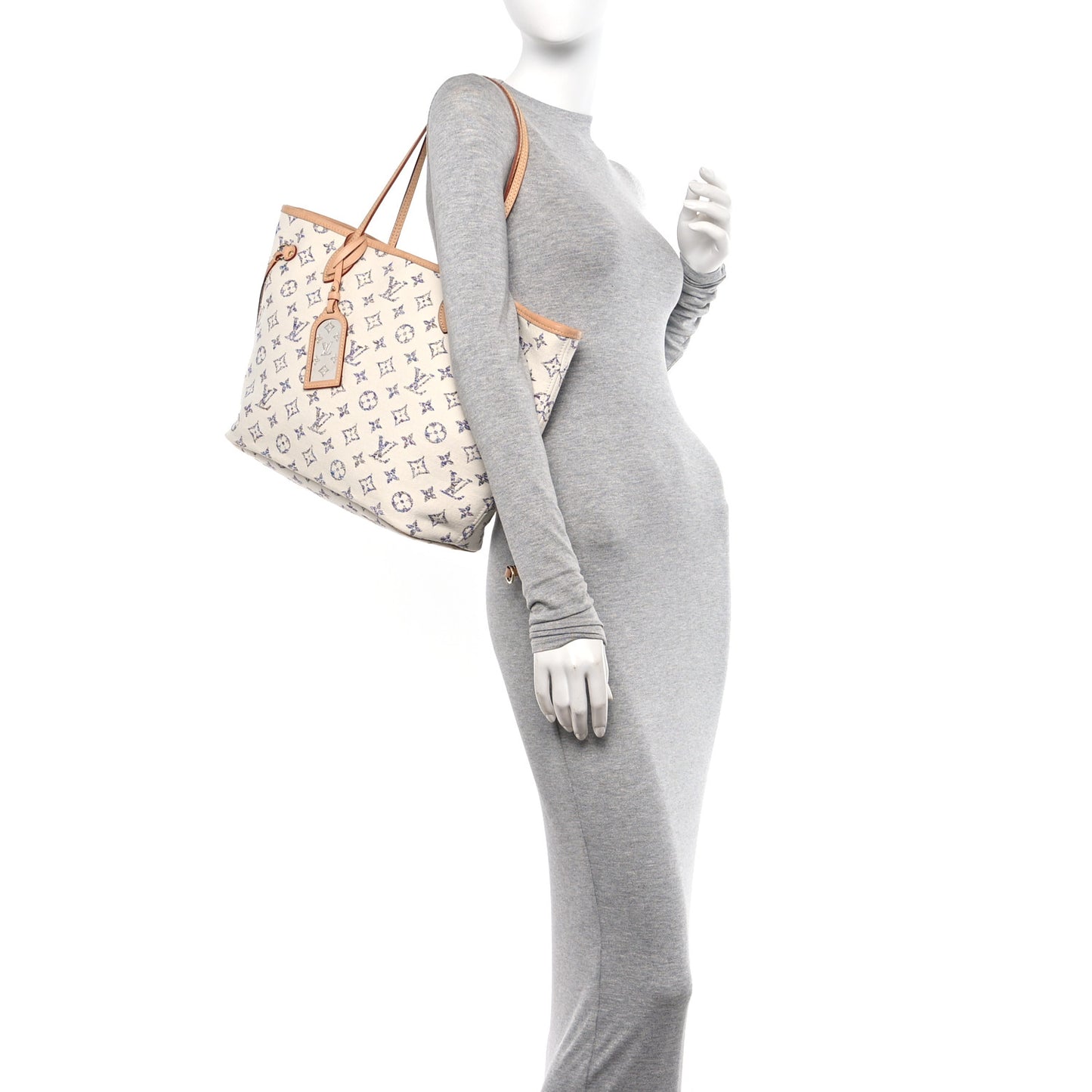 Monogram Jacquard Neverfull MM Multicolor Beige