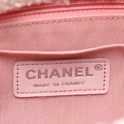 Chanel Tweed Quilted Mini Rectangular Flap Light Pink Silver Blue 7 of 10