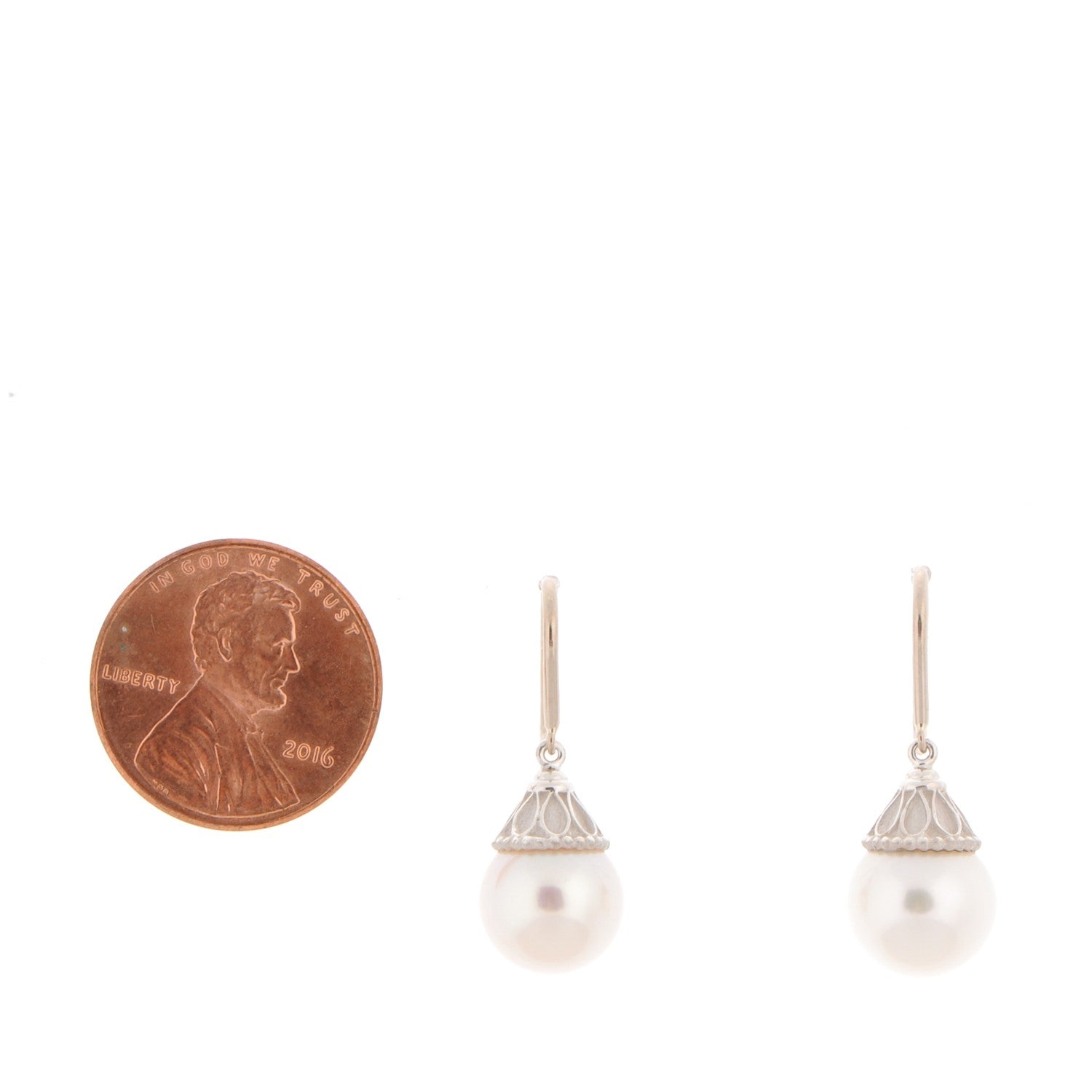 Tiffany Sterling Silver Pearl Ziegfeld Earrings 2 of 4