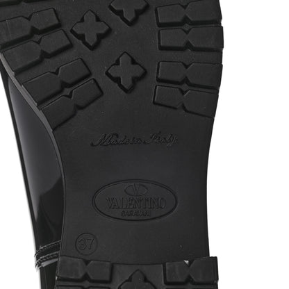 Valentino Garavani Rubber Rockstud Short Rainboots 37 Black 8 of 12