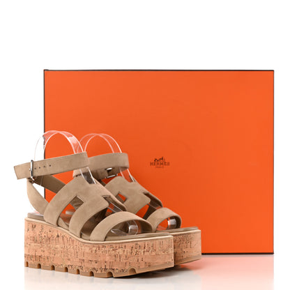 Hermes Calfskin Cork Havane 30 Sandals 35 Beige Argile 10 of 10