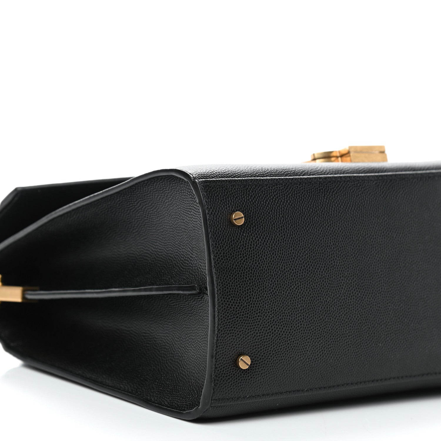 Saint Laurent Grain de Poudre Medium Classic Monogram Cassandra Top Handle Black 6 of 9