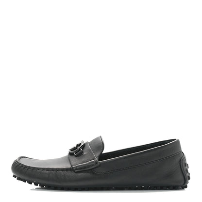 Gucci Soft Clove Calfskin Monochrome Mens Interlocking G Driver Loafers 10.5 Black 1 of 9