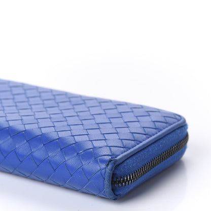 Bottega Veneta Nappa Intrecciato Zip Around Wallet Electrique 7 of 10