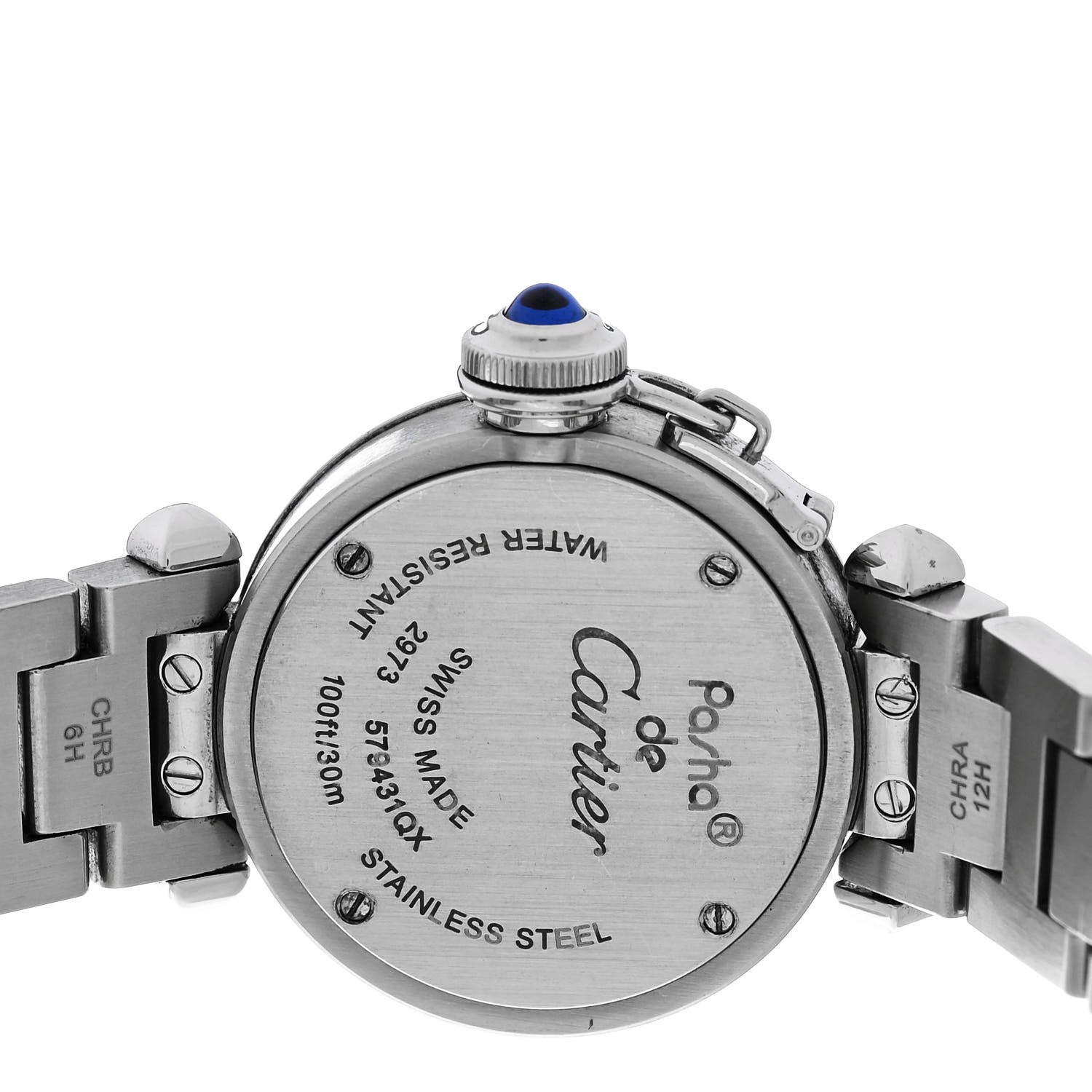 Cartier Stainless Steel 27mm Miss Pasha Quartz Watch Silver 4 of 5