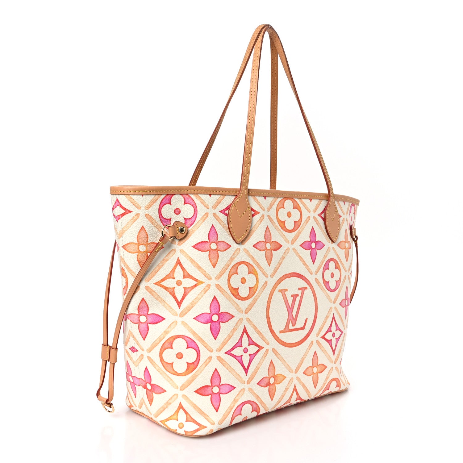 Louis Vuitton Monogram Tiles By The Pool 2.0 Neverfull MM Coral 4 of 10