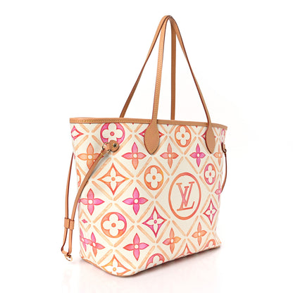 Louis Vuitton Monogram Tiles By The Pool 2.0 Neverfull MM Coral 4 of 10