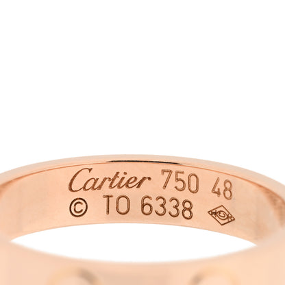 Cartier 18K Pink Gold 3.5mm LOVE Wedding Band Ring 48 4.5 4 of 4