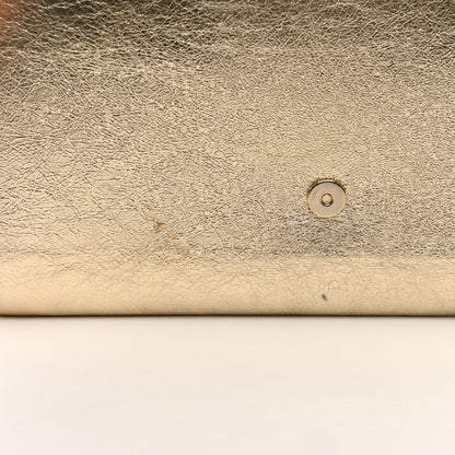 Saint Laurent Metallic Calfskin Monogram Large Belle De Jour Clutch Gold 8 of 9
