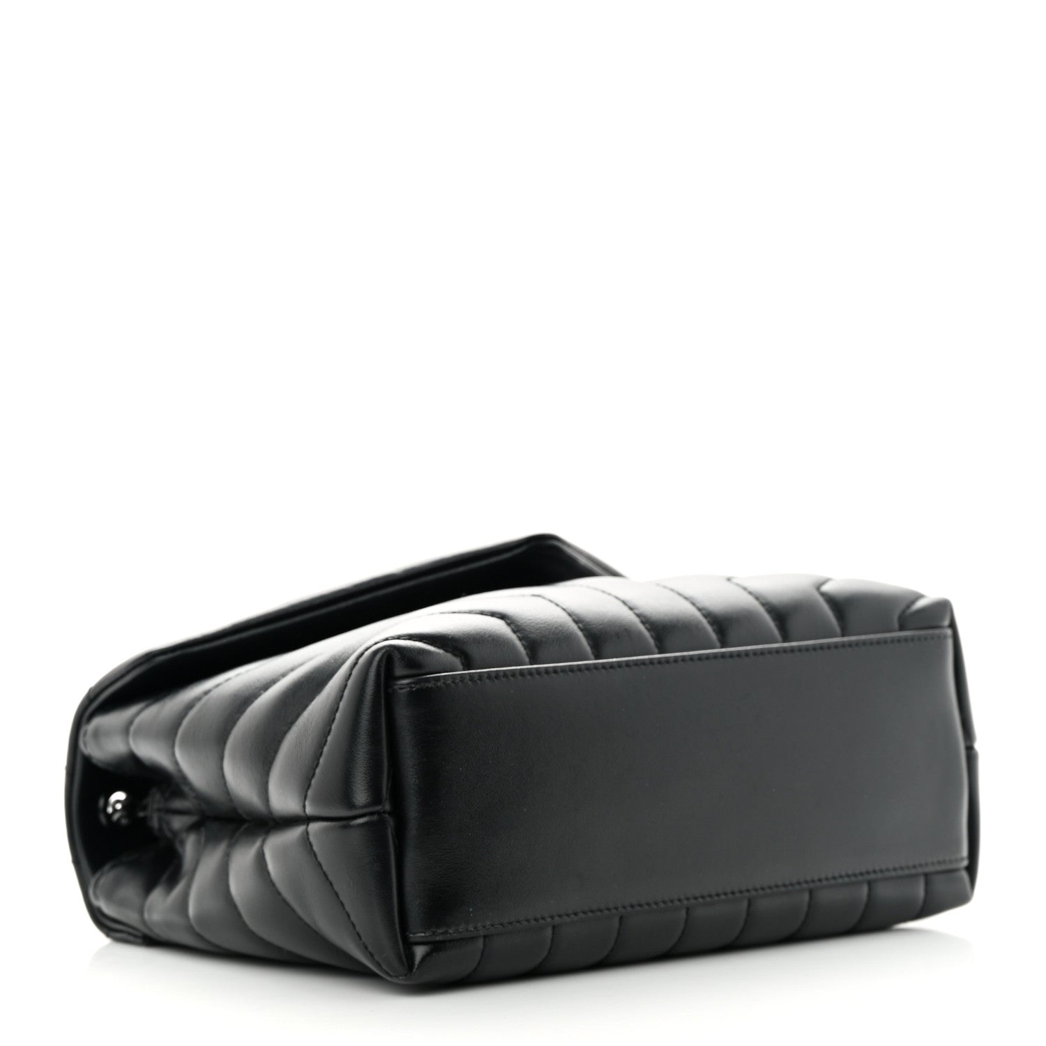 Saint Laurent Calfskin Y Quilted Monogram Monochrome Small Loulou Chain Satchel Black 4 of 15