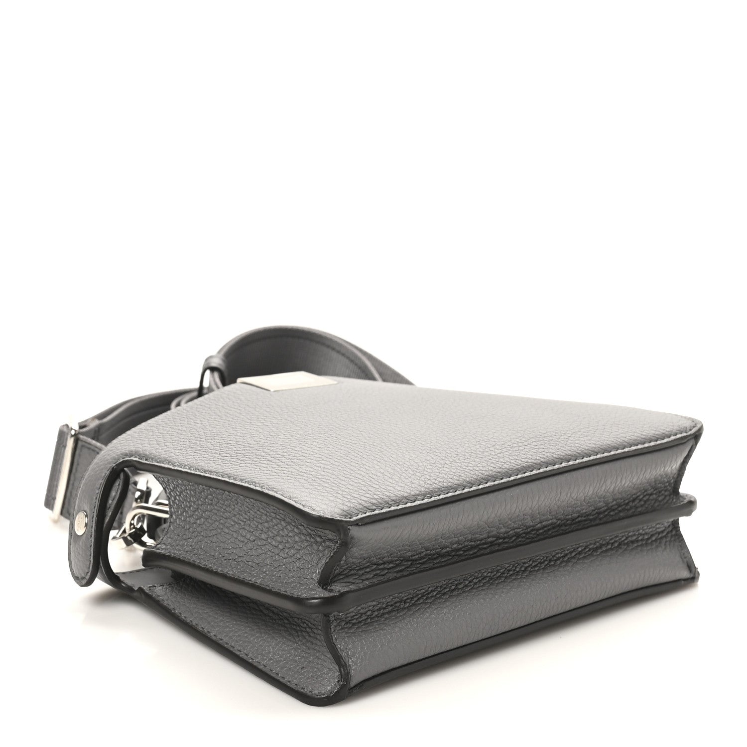 Fendi Cuoio Romano Vitello Cover Bi-Color Peekaboo I See U X Cross Satchel Acciaio Pisello 4 of 10