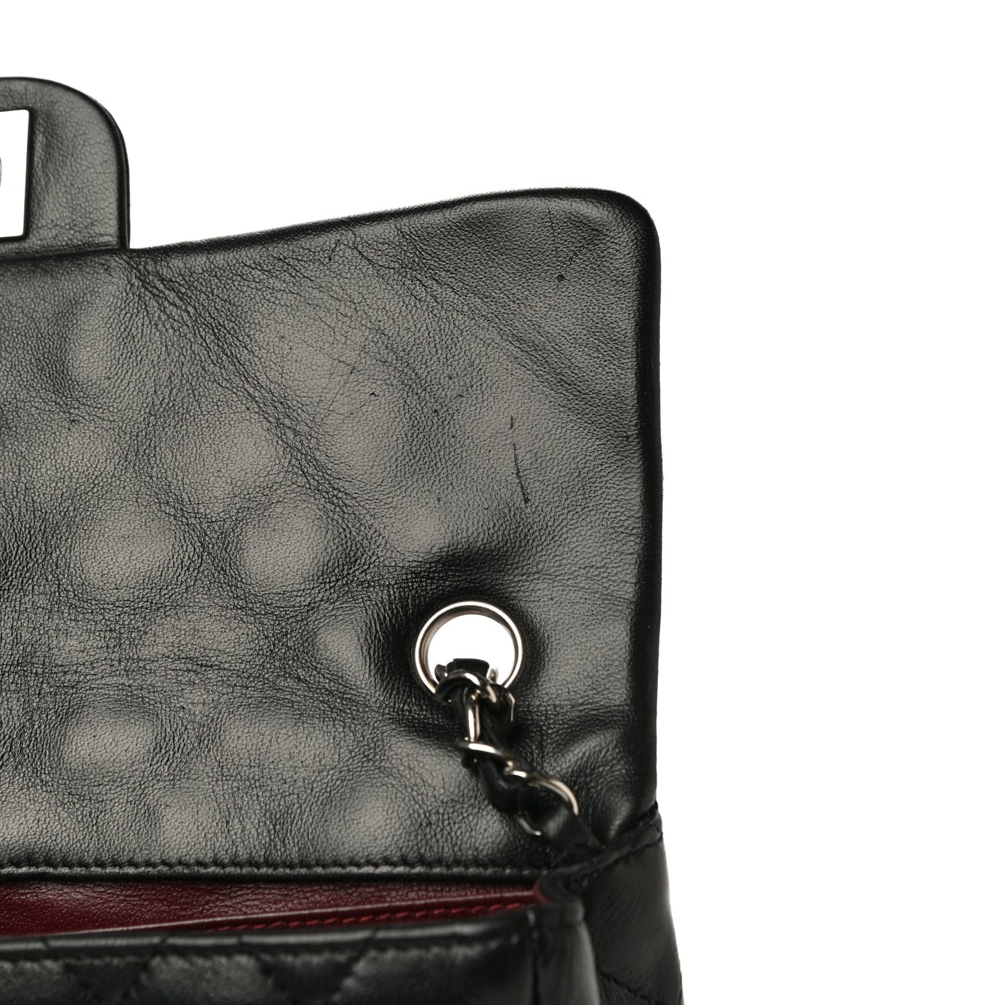 Lambskin Quilted East West Flap Black