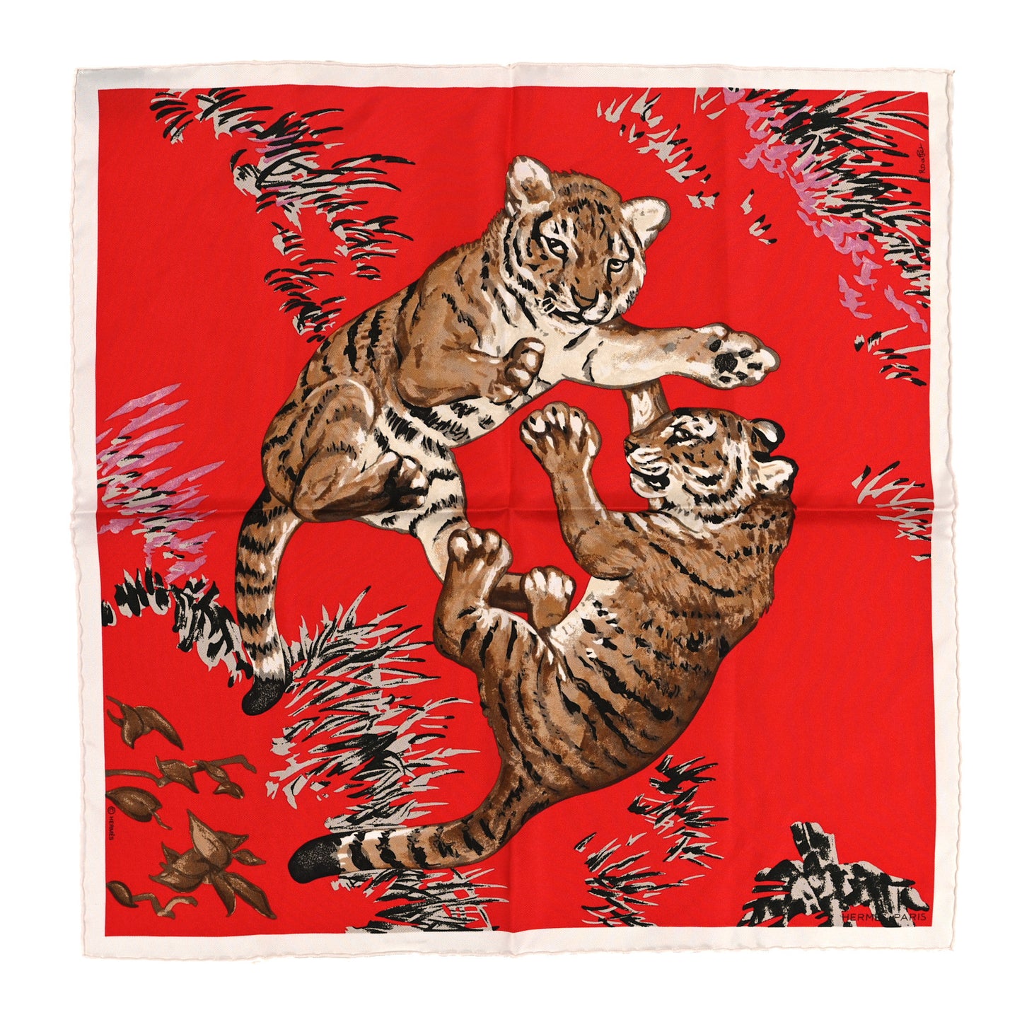 Silk Les Tigreaux Pocket Square
