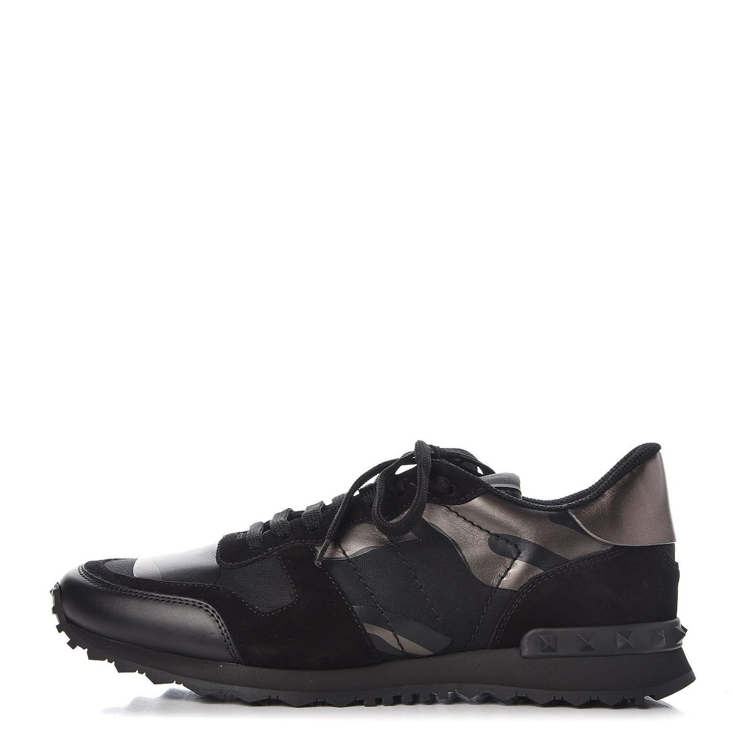 Nappa Suede Camouflage Mens Rockrunner Sneakers 42 Black Dark Rutenio