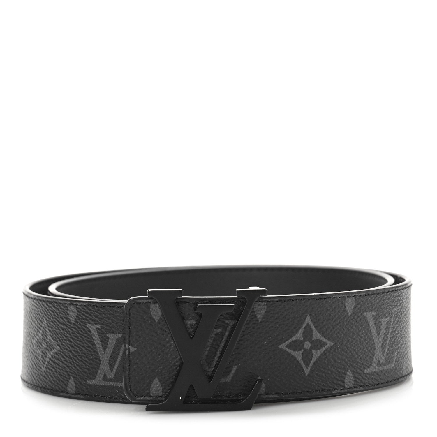 Louis Vuitton Monogram Eclipse 40mm LV Initiales Belt 90 36 Matte Black 1 of 5