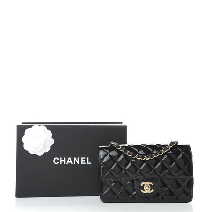 Chanel Patent Calfskin Quilted Mini Rectangular Flap Black 10 of 10