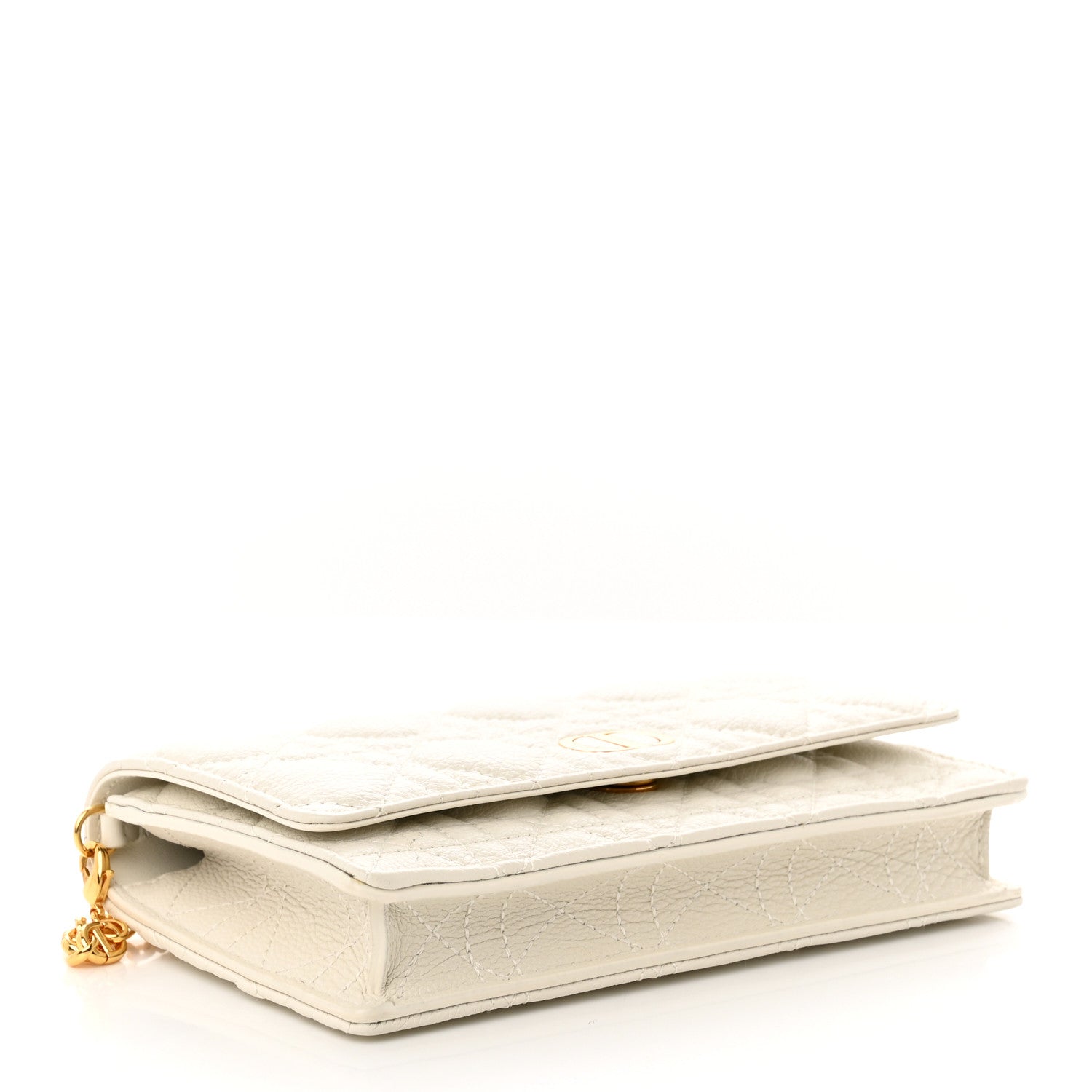Christian Dior Supple Calfskin Caro Pouch with Chain Latte 4 of 12
