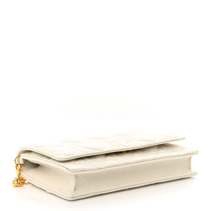 Christian Dior Supple Calfskin Caro Pouch with Chain Latte 4 of 12