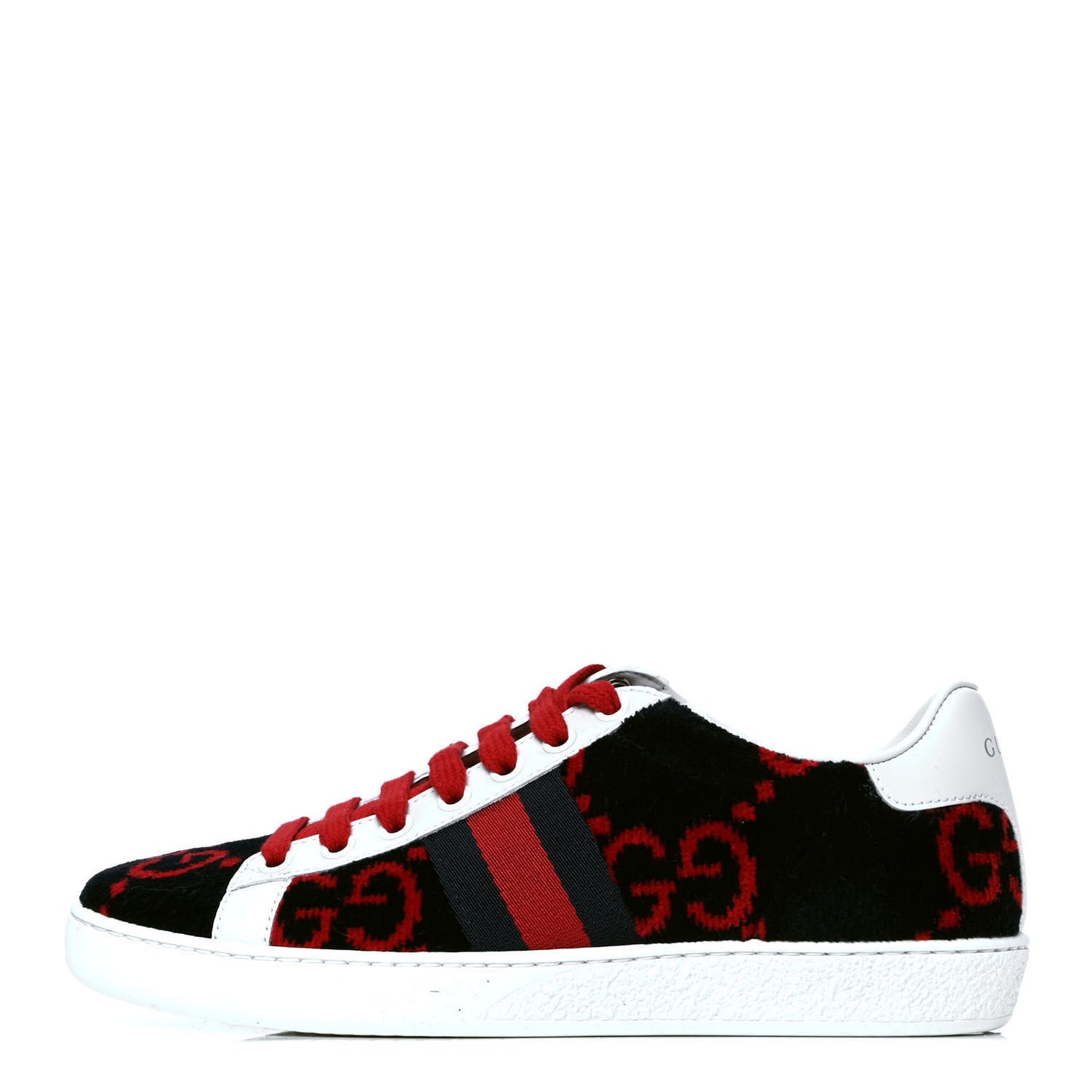 Terry Cloth GG Monogram Womens Ace Sneakers 36 Blue Red