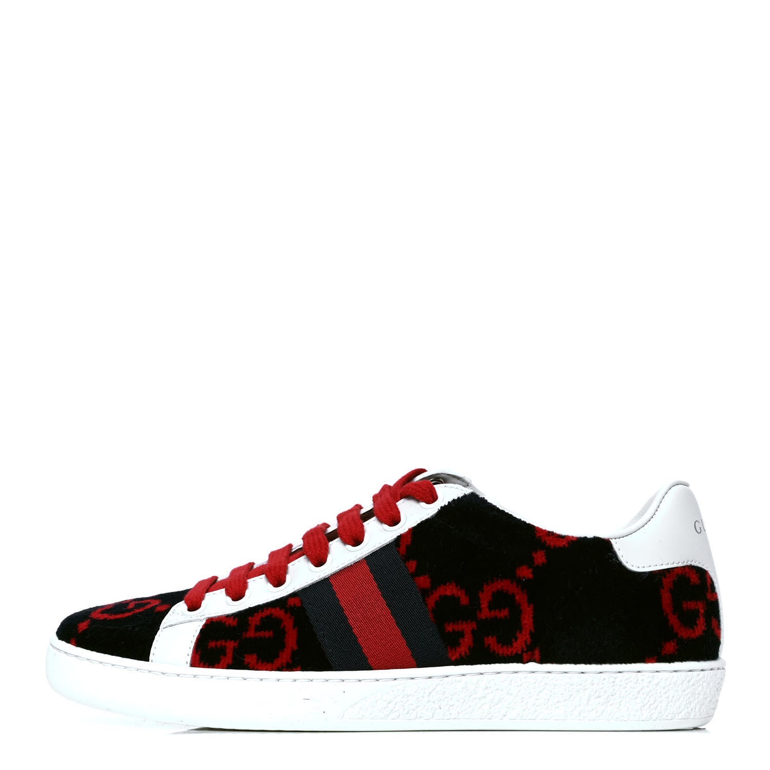 Gucci Terry Cloth GG Monogram Womens Ace Sneakers 36 Blue Red 1 of 6