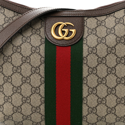 Gucci GG Supreme Monogram Web Small Ophidia Half Moon Hobo Brown 8 of 11