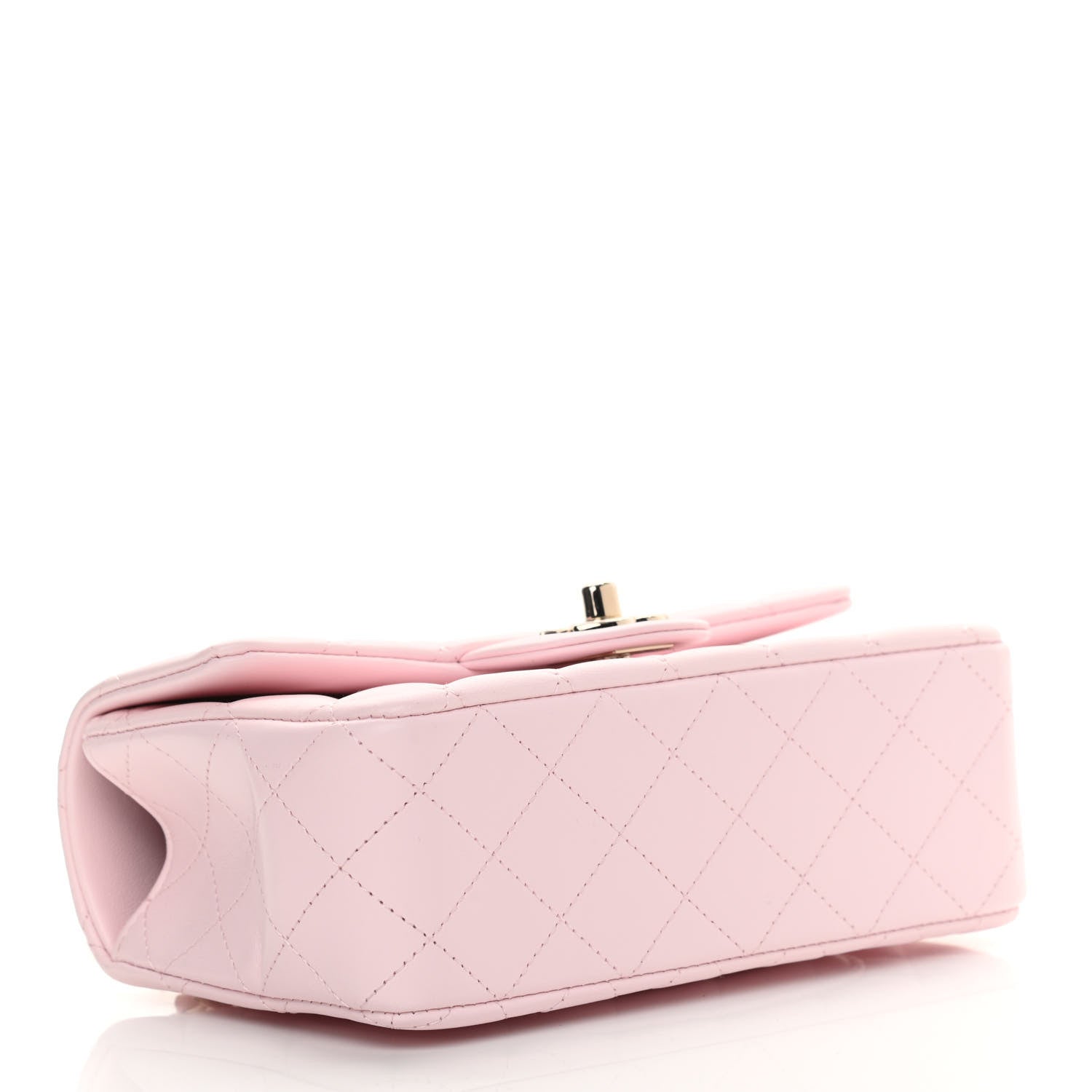 Chanel Lambskin Quilted Mini Top Handle Rectangular Flap Light Pink 4 of 13