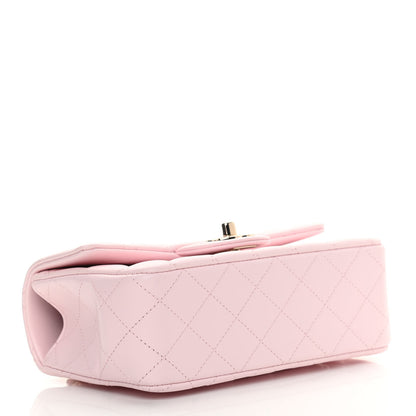 Chanel Lambskin Quilted Mini Top Handle Rectangular Flap Light Pink 4 of 13