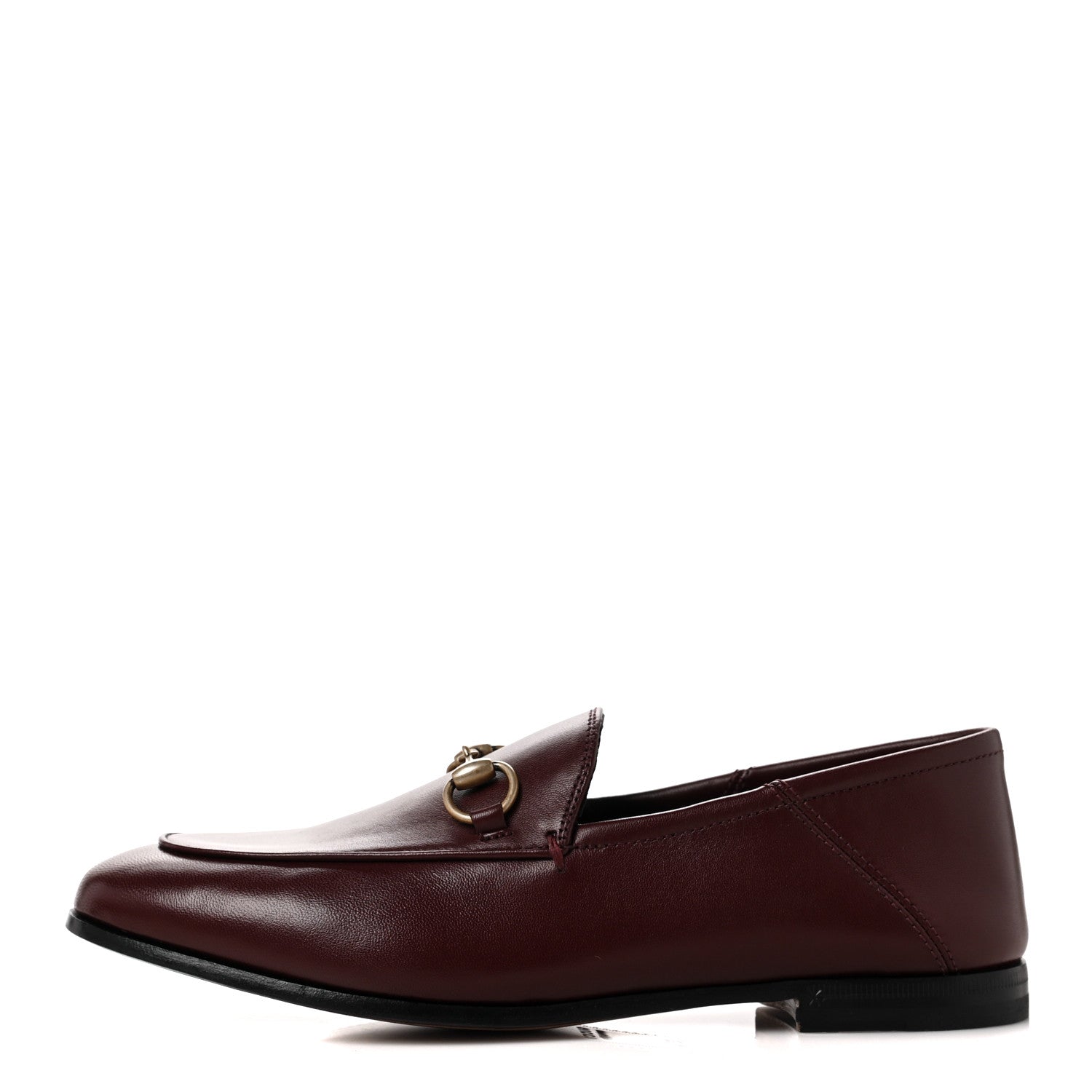 Gucci Lambskin Womens Brixton Horsebit Loafers 35.5 Vintage Bordeaux 1 of 9